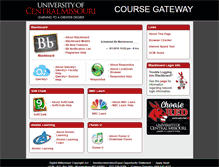 Tablet Screenshot of courses.ucmo.edu